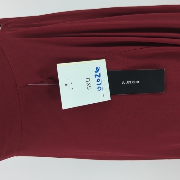 NEW Lulus Halter Open Back Maxi Dress Red S wedding formal bridesmaid evening - Picture 5 of 7